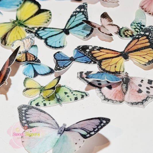 Wafer Butterfly - Pre-cut Rainbow Butterfly