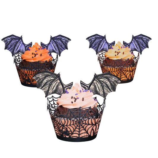 Bat Wings - Edible fondant cupcake toppers