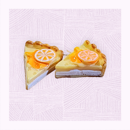 Lemon tart drop earrings
