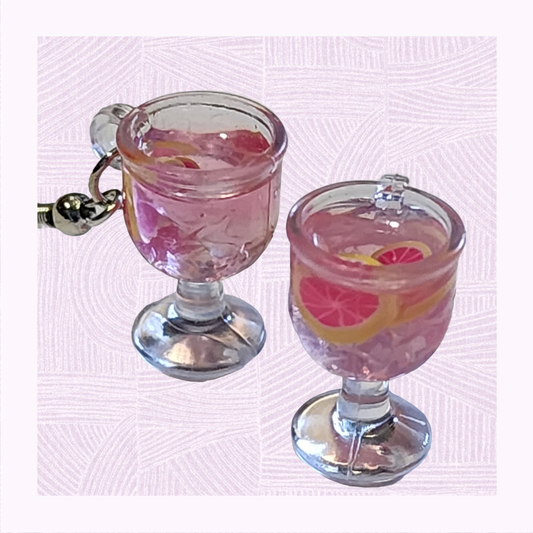 Grapefruit Punch drop earrings
