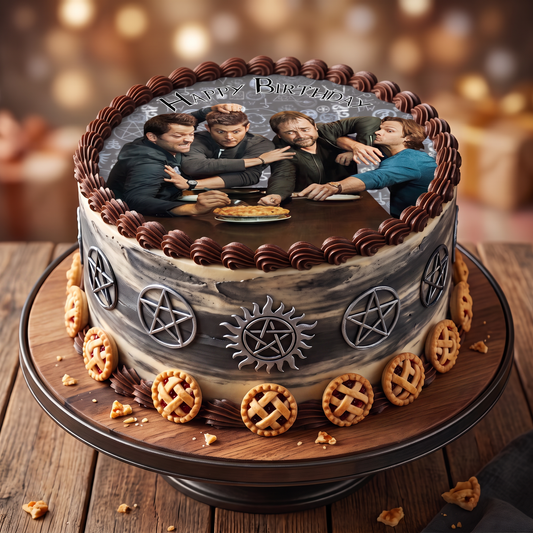 Supernatural Winchester birthday cake circle