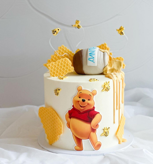 Hunny Pot - Pooh's tipped over fondant honey pot