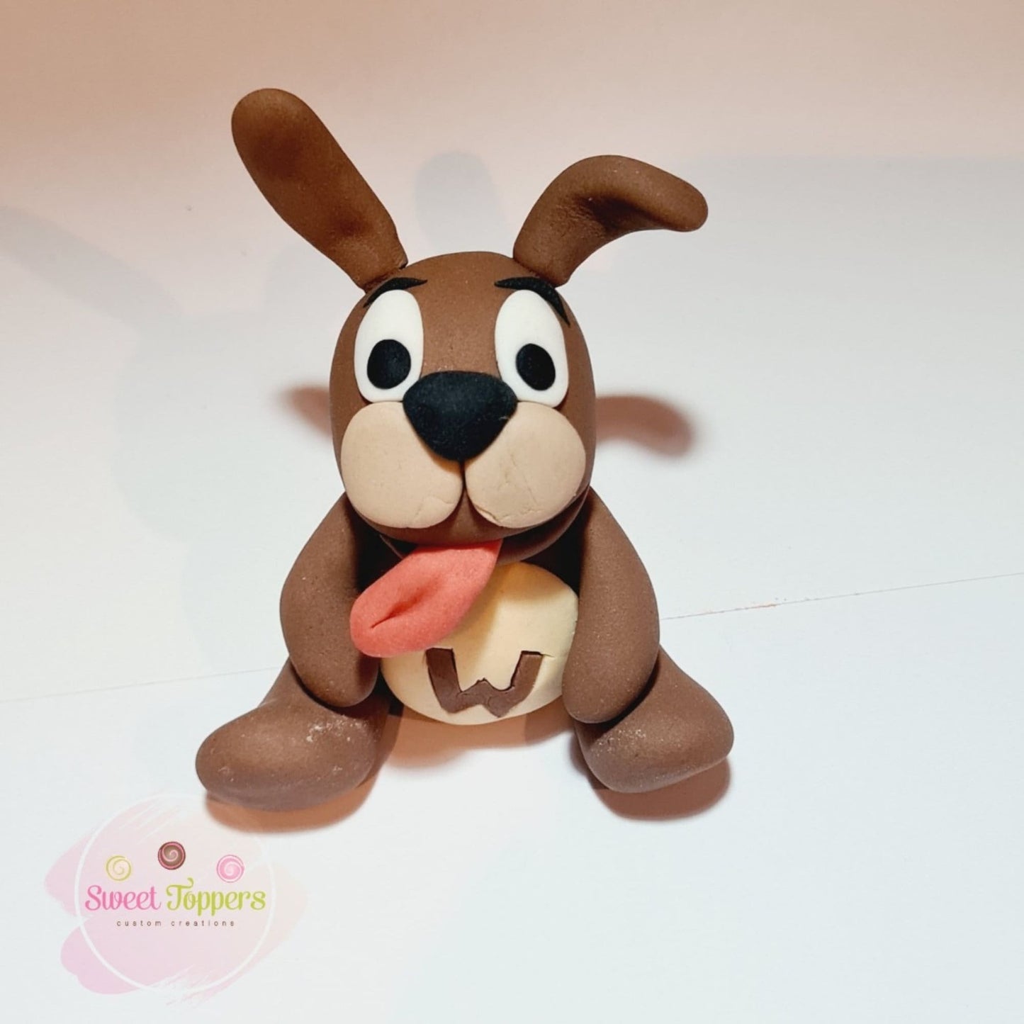 Wags dog edible fondant cake topper decoration