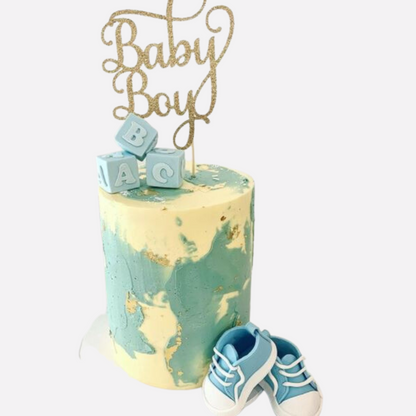 Baby Converse booties and blocks