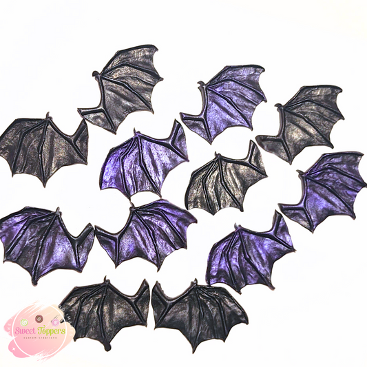 Bat Wings - Edible fondant cupcake toppers