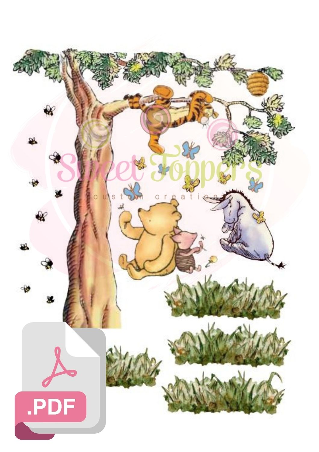 Tigger Hanging from tree - Digital
