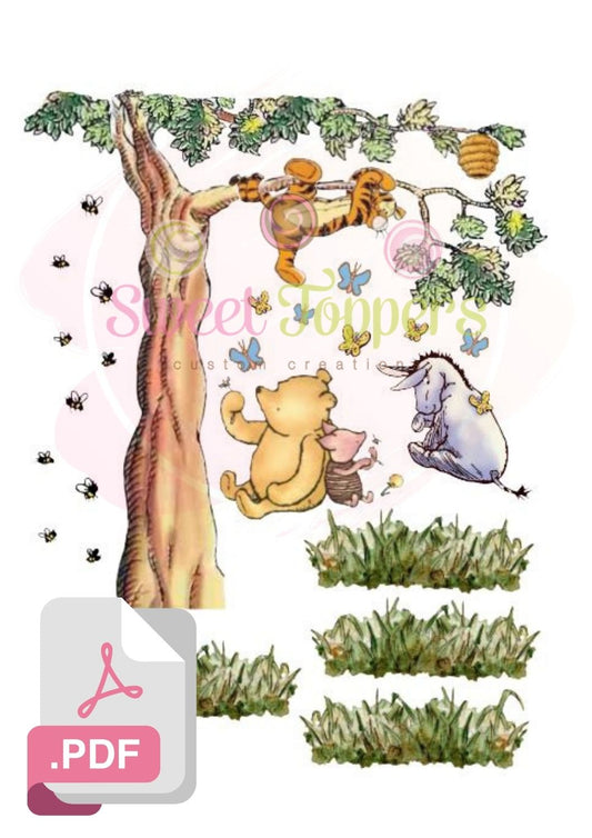 Tigger Hanging from tree - Digital