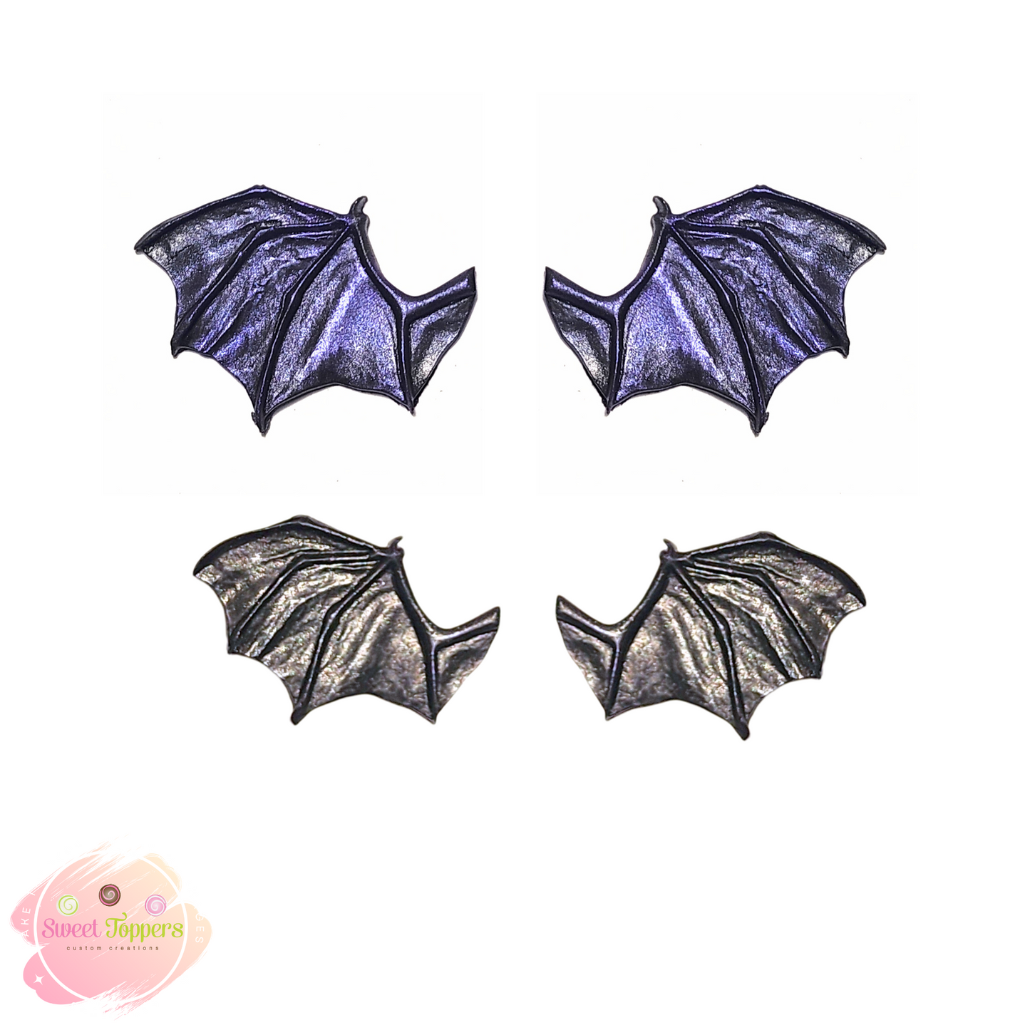 Bat Wings - Edible fondant cupcake toppers
