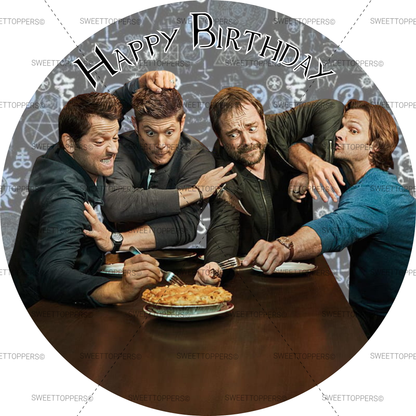 Supernatural Winchester birthday cake circle