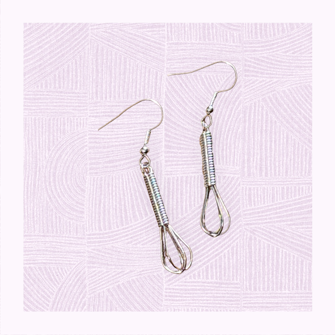 Mini whisk dangle earrings