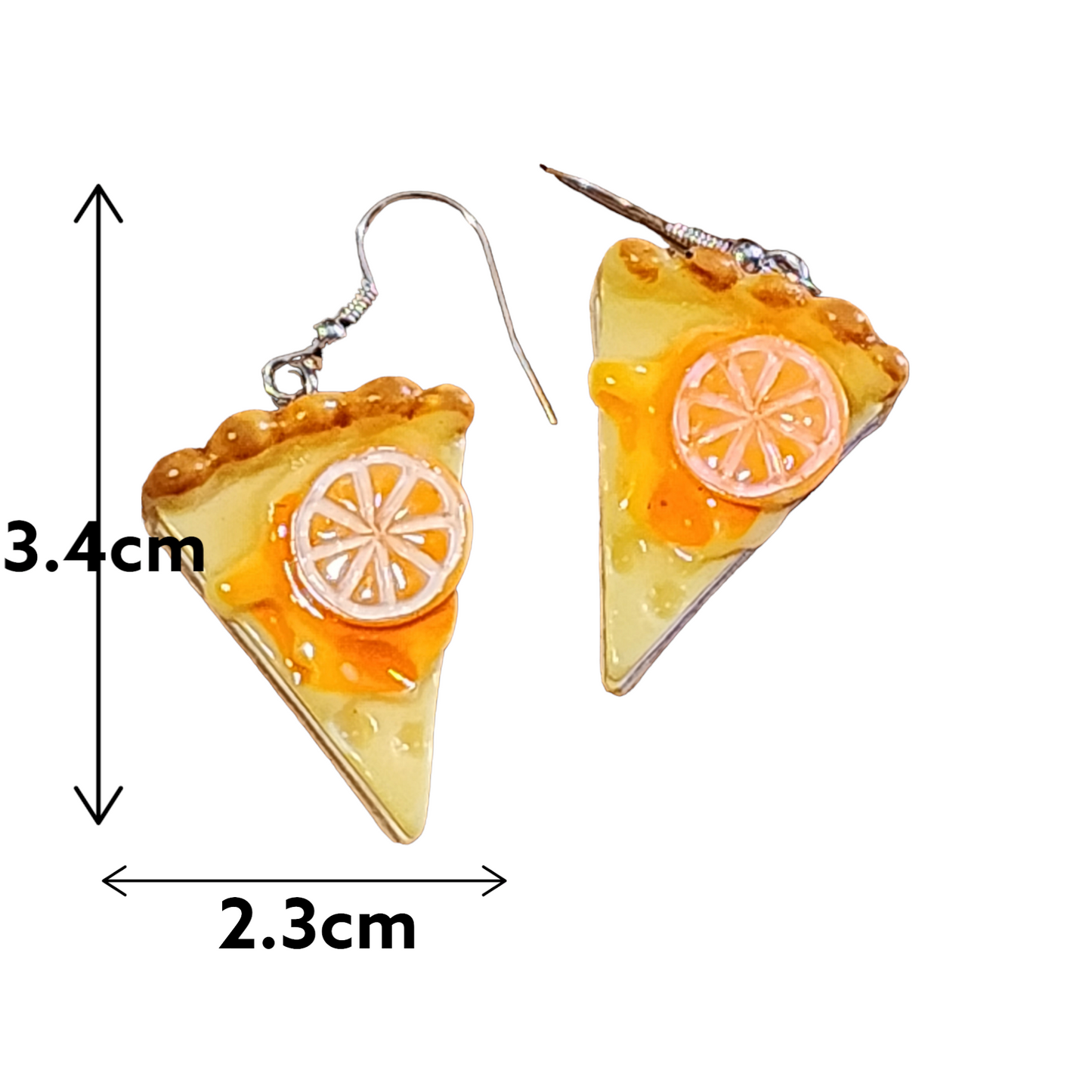 Lemon tart drop earrings