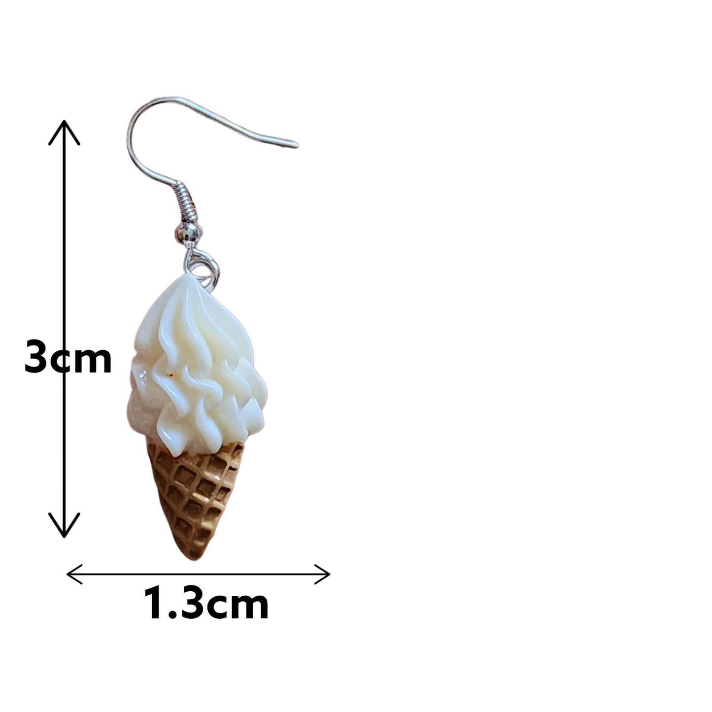 Vanilla Soft serve drop earrings