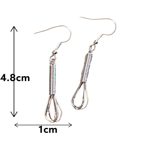 Mini whisk dangle earrings