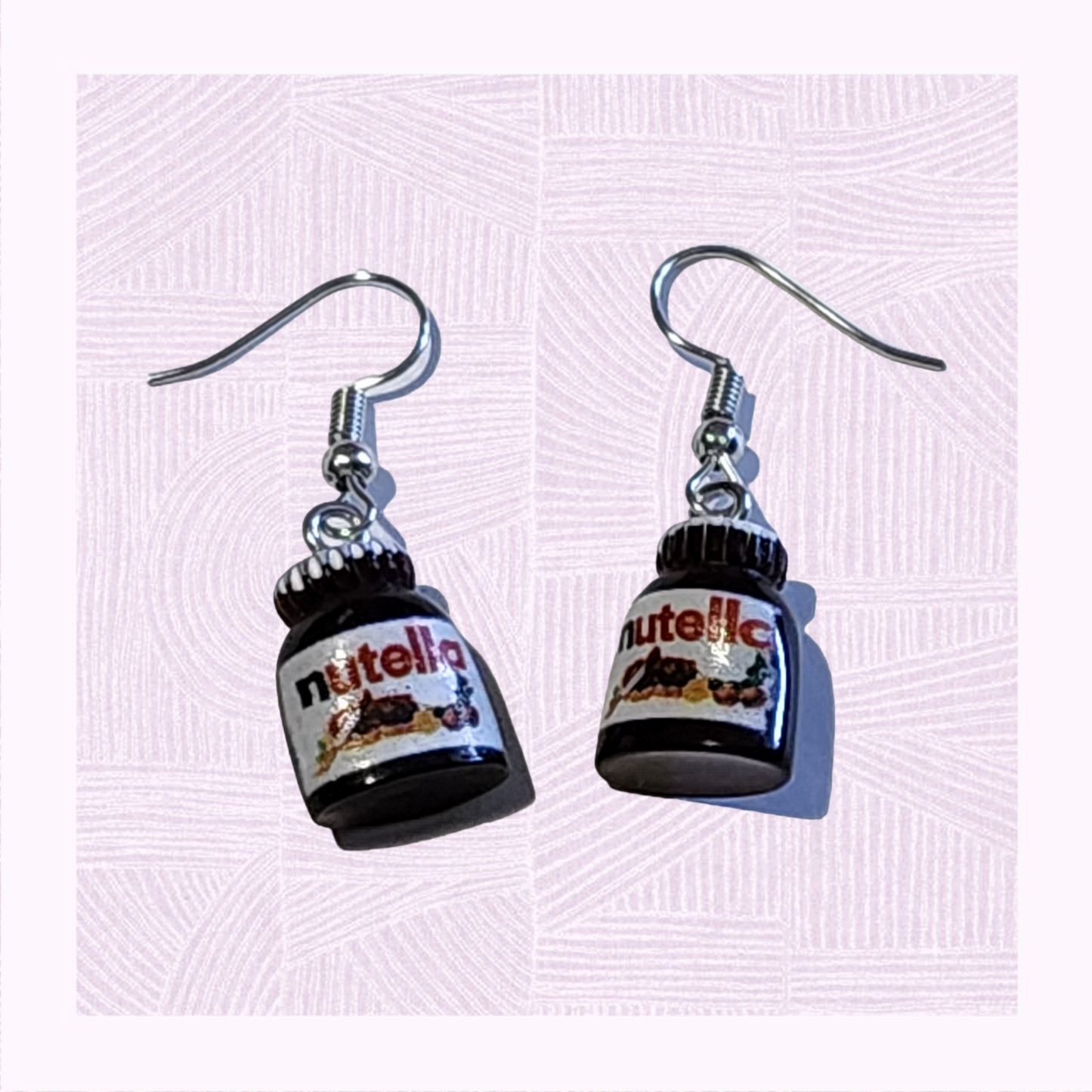 Nutella spread dangle earrings
