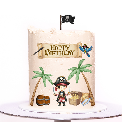 Pirate Birthday - pre-cut edible icing stickers
