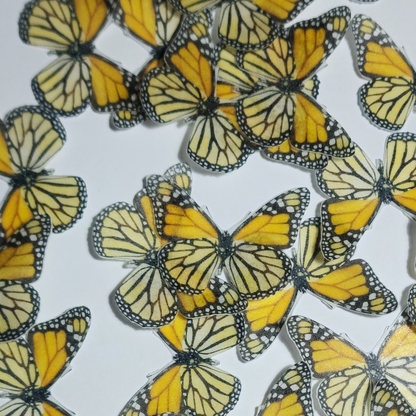 Wafer Butterfly - 25 Pre-cut Orange Monarch