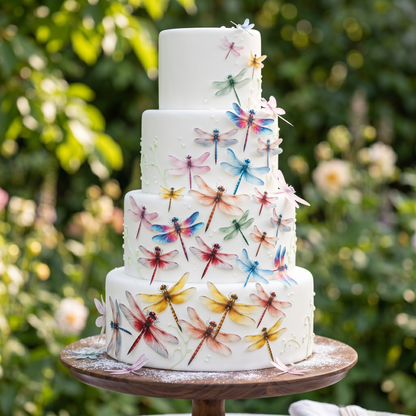 Colourful Dragonflies - Pre-cut wafer images