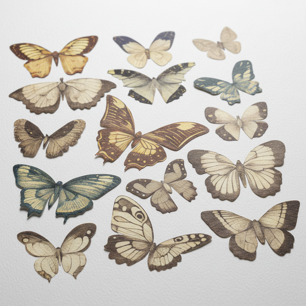 Wafer Butterfly - Pre-cut vintage (15)