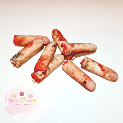 Severed fingers Halloween cake topper edible
